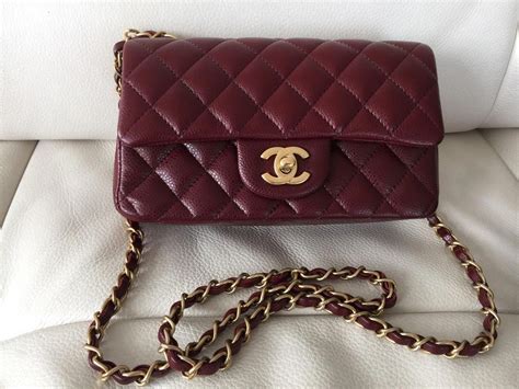 chanel mini burgundy|chanel collection mini bags.